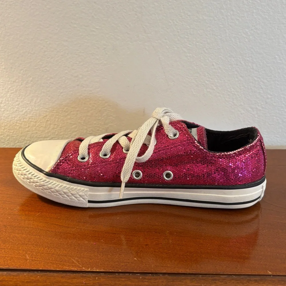 Converse Kids' Chuck Taylor All Star Low Tops Hot Pink Sparkle